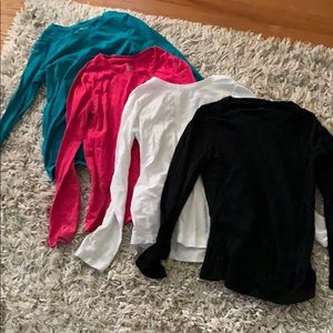 Solid girls long sleeved T-shirts